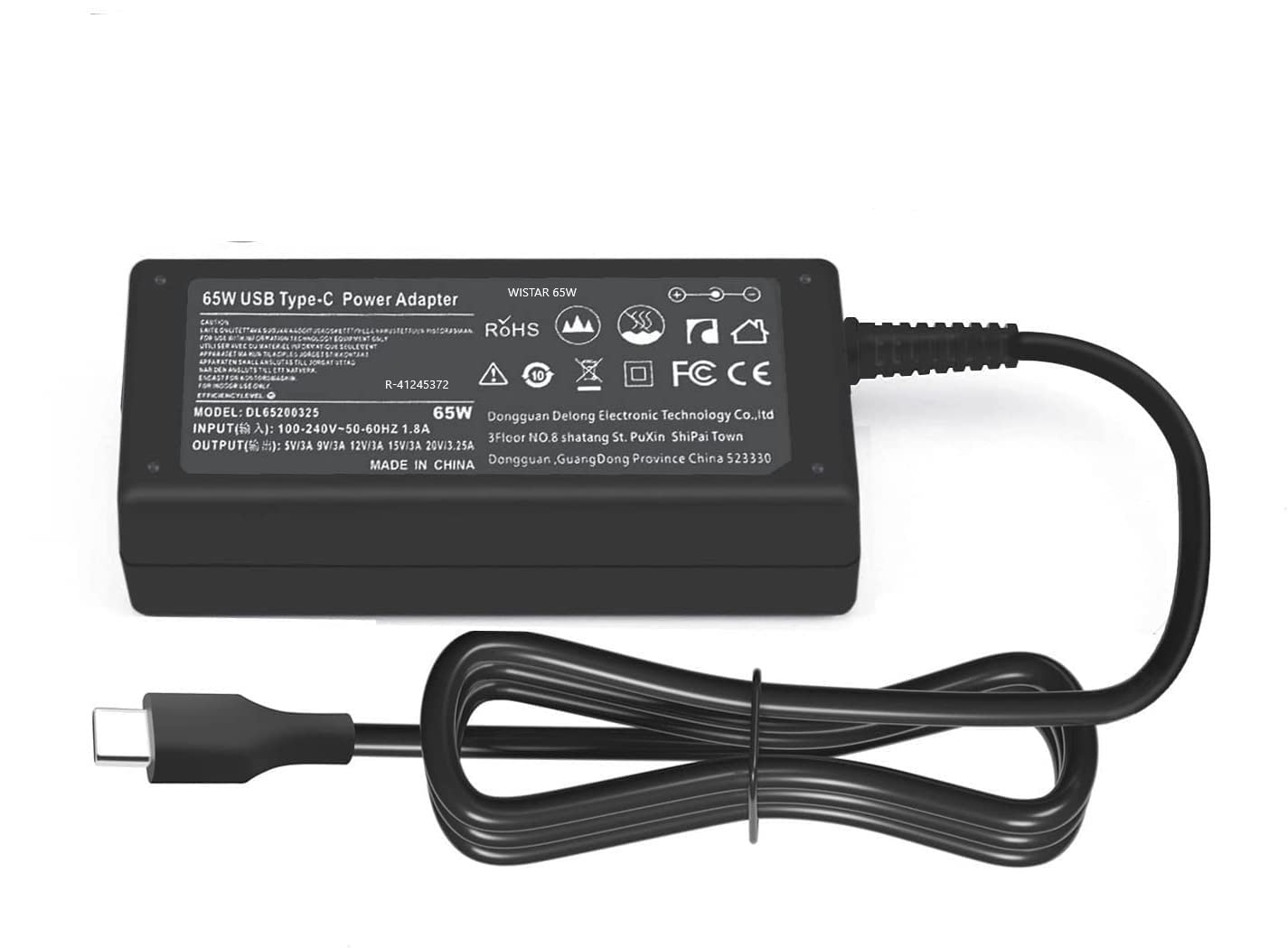 WISTAR 65W 45W Chromebook Charger Universal USB C Laptop Charger for HP Chromebook 14 11 X360 X2 Series Type C Power Cord Replacement for Google Lenovo Dell ASUS Acer Samsung Notebook Computer USB-C